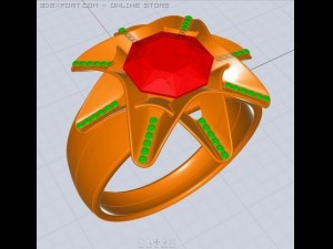 flower ring Modello 3D