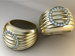 ribbed ring Modèle 3D