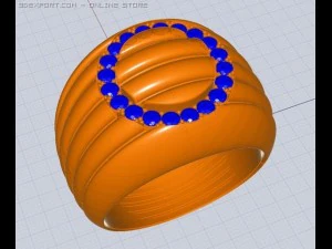 ribbed ring 3D Model