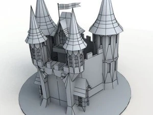 low poly dreamland castle 3D Model