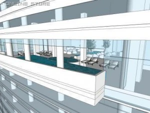 meridien hotel saigon vietnam 3D Model