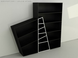 bookshelves 001 Modelo 3D