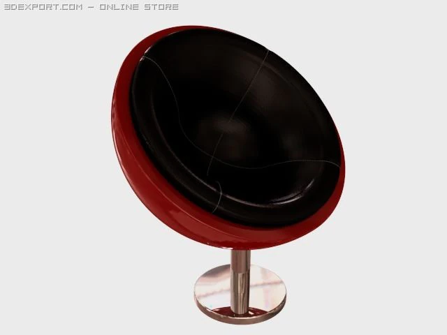 armchair 001 3D Model .c4d .max .obj .3ds .fbx .stl .blend 