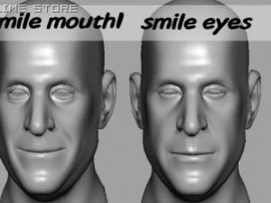 head with morphs 3D Model