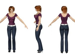 woman maya obj 3D Model