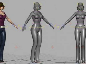 woman maya obj 3D Model