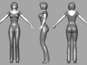 woman maya obj 3D Model