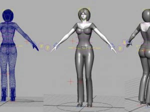 woman maya obj 3D Model