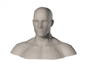 male head and shoulders maya obj collada fbx 3D Model