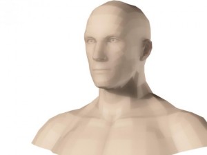 male head and shoulders maya obj collada fbx 3D Model