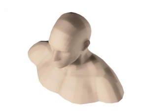 male head and shoulders maya obj collada fbx 3D Model