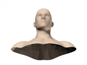 male head and shoulders maya obj collada fbx 3D Model