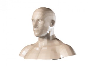 male head and shoulders maya obj collada fbx 3D Model