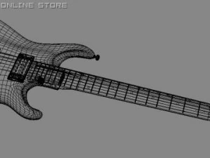 electric guitar  ibanez js model 3D Model