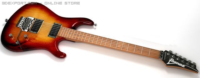 electric guitar ibanez js model 3D Model