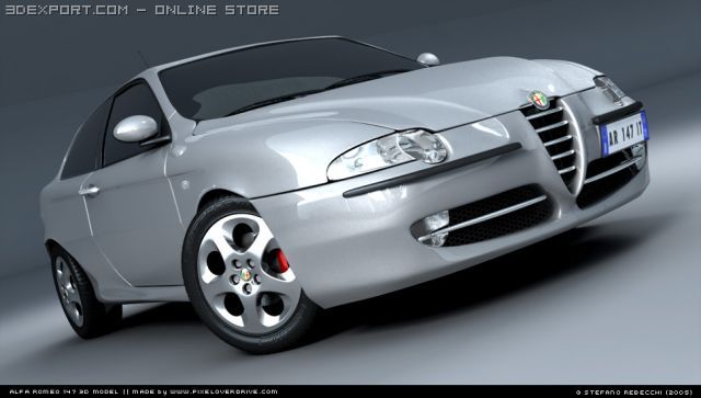 Alfa Romeo 147 TI 3D Model in Compact Cars 3DExport