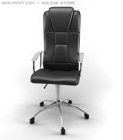 leather office chair 3D Model .c4d .max .obj .3ds .fbx .stl .blend 