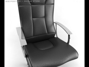 leather office chair 3D मॉडल