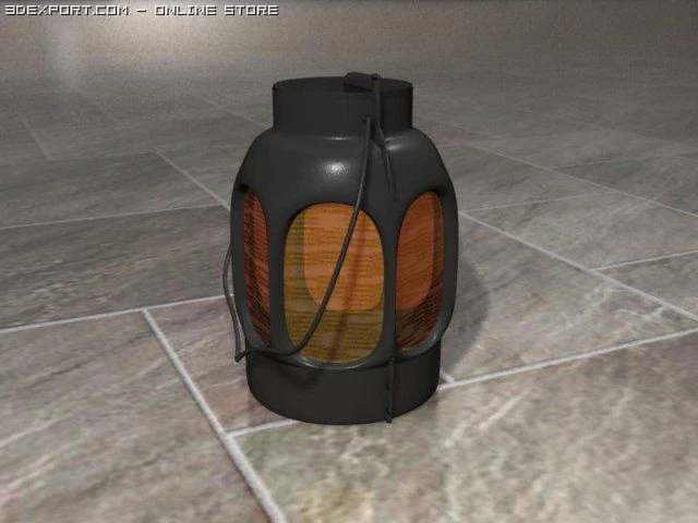 old antic 6sided lamp 3D Model .c4d .max .obj .3ds .fbx .stl .blend 
