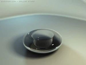 glass candlestick round 3D Model