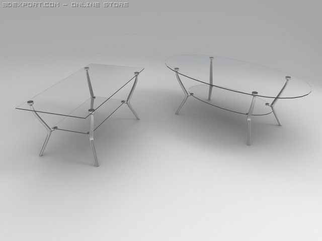 glass table Modello 3D .c4d .max .obj .3ds .fbx .stl .blend