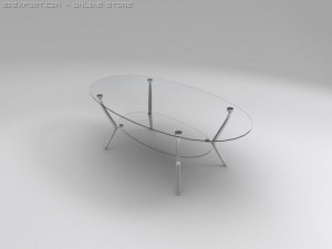 glass table Modello 3D