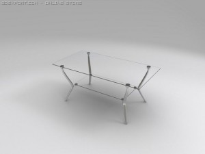 glass table Modello 3D
