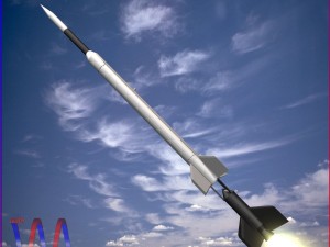 aerobee 300a rocket 3D Model