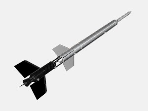 aerobee 300a rocket 3D Model