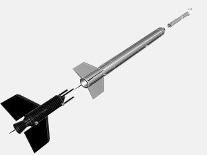 aerobee 300a rocket 3D Model