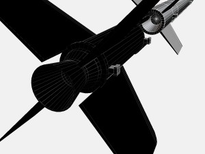 aerobee 300a rocket 3D Model