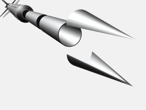 aerobee 300a rocket 3D Model