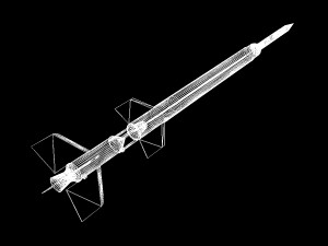 aerobee 300a rocket 3D Model