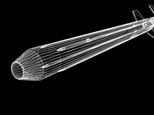 aerobee 300a rocket 3D Model