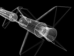 aerobee 300a rocket 3D Model