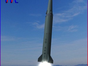 pershing ii ballistic missile 3D Model