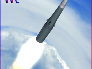 pershing ii ballistic missile 3D Model