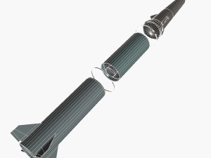 pershing ii ballistic missile 3D Model
