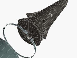 pershing ii ballistic missile 3D Model