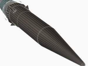 pershing ii ballistic missile 3D Model