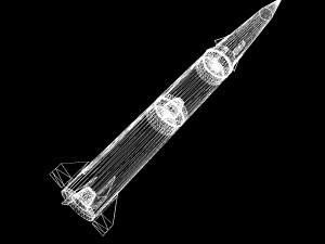 pershing ii ballistic missile 3D Model