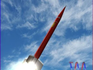 オリオンⅡロケット 3Dモデル