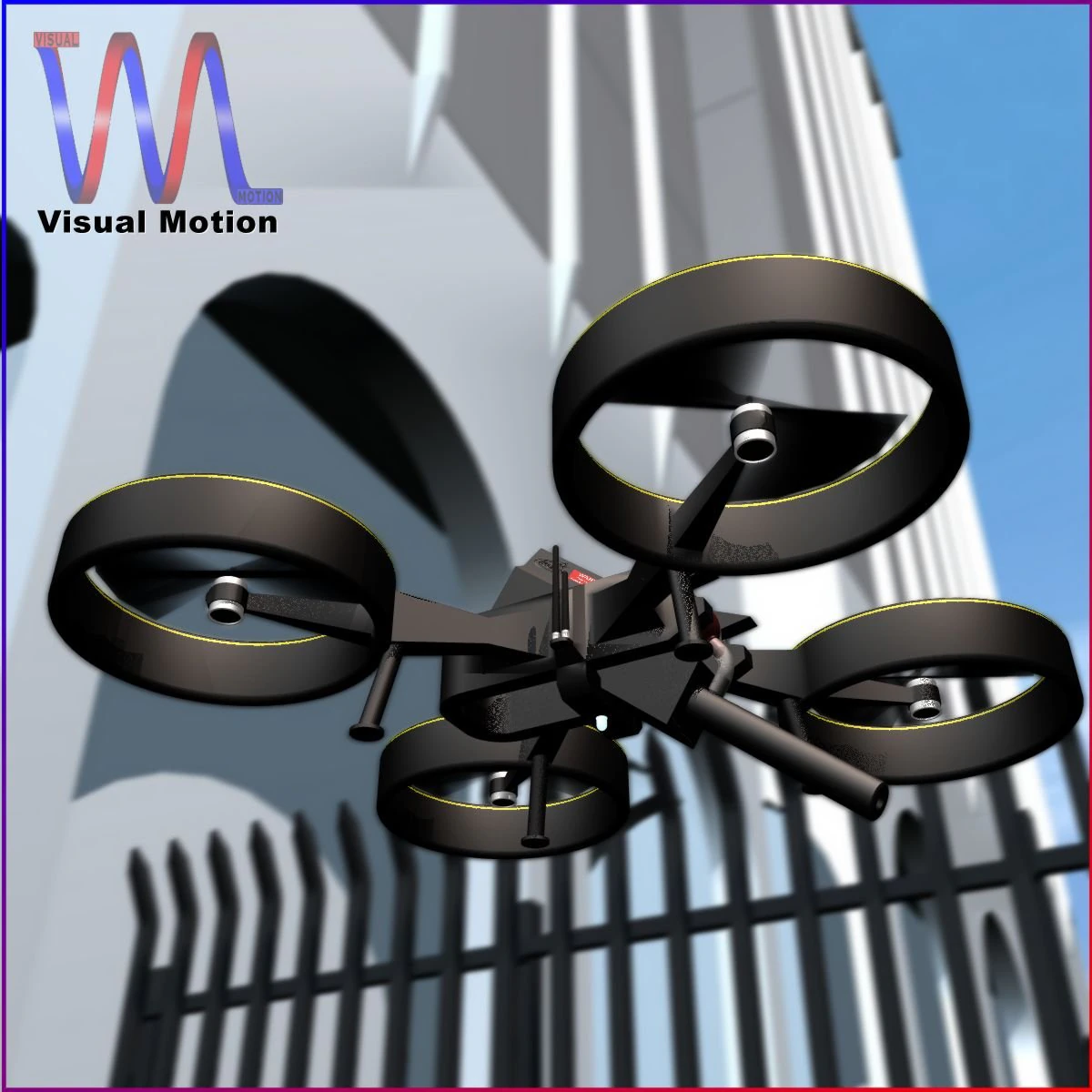 БПЛА-перехватчик 3D Модель .c4d .max .obj .3ds .fbx .stl .blend 