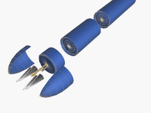jl-2 ballistic missile 3D 모델