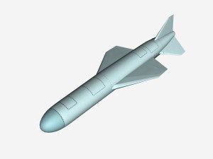 kn-01-silkworm cruise missile 3D Model