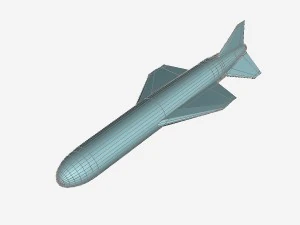 Крылатая ракета КН-01-Шелкопряд 3D Модель