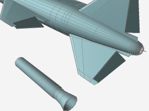 kn-01-silkworm cruise missile 3D Model