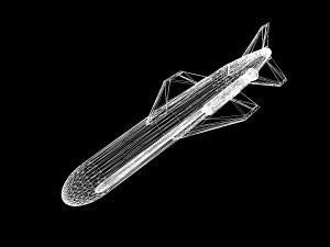 kn-01-silkworm cruise missile 3D Model