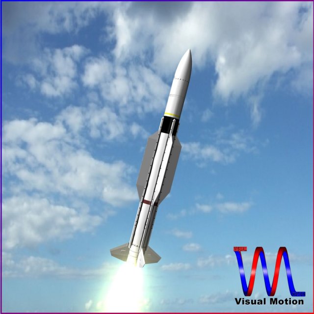 navy sm-2 blk iiia missile 3D मॉडल .c4d .max .obj .3ds .fbx .stl .blend 