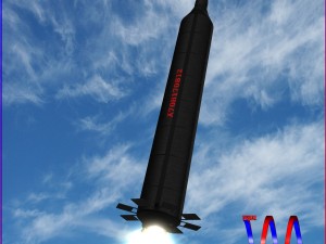 hwasong-10 ballistic missile 3D Model